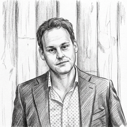 Getekend portret van Simon van Genderen