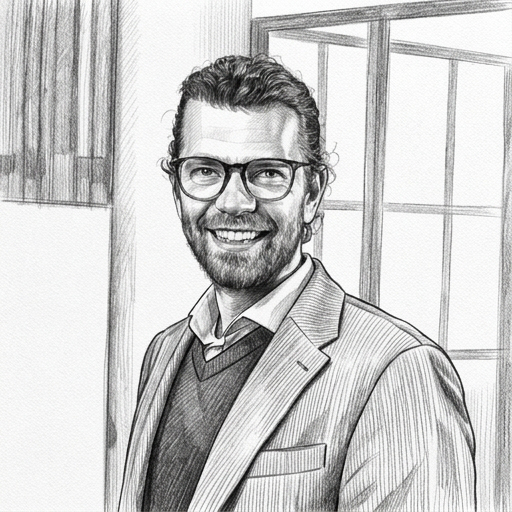 Getekend portret van Jelle Schoemaker
